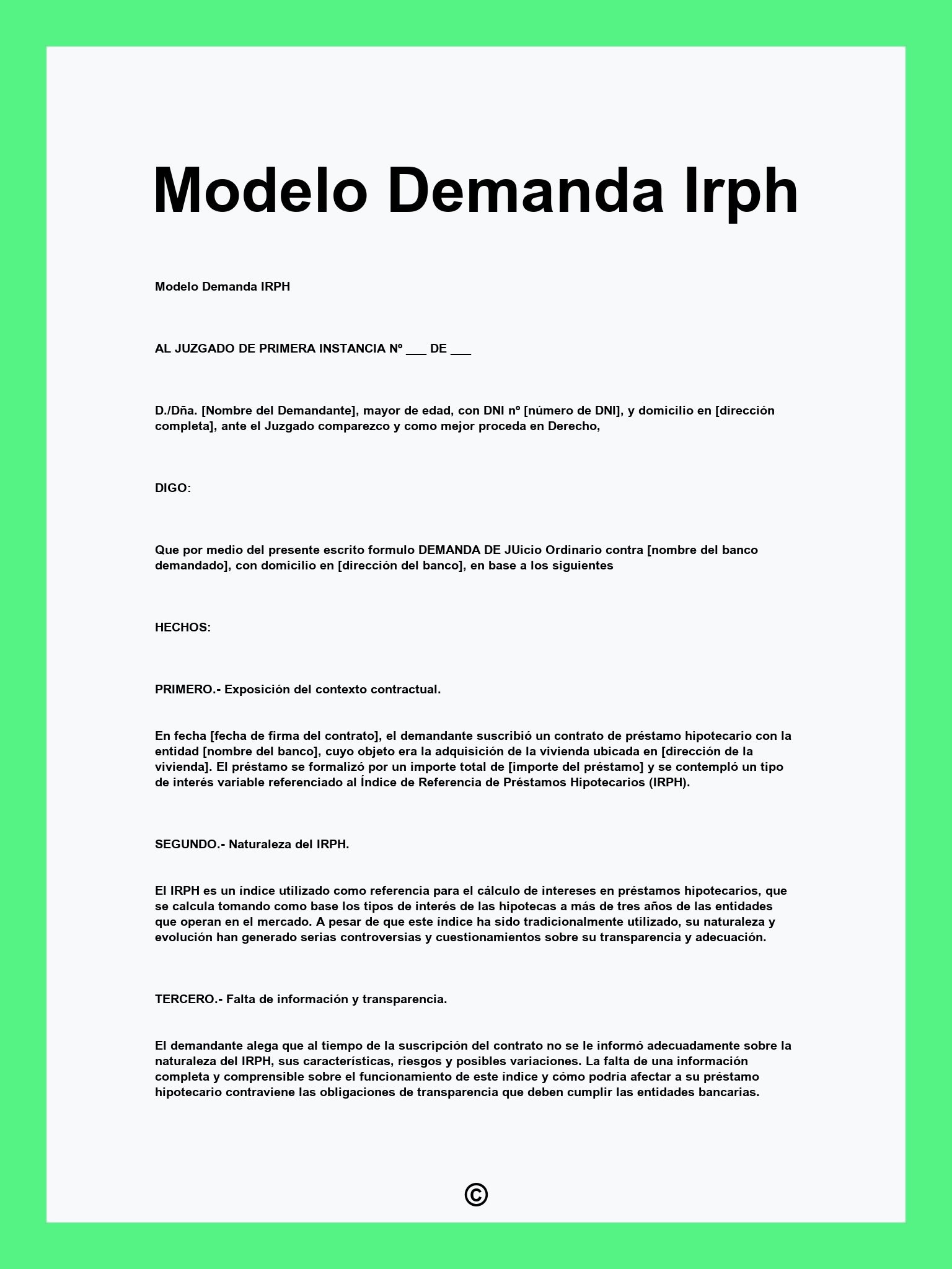 Modelo Demanda Irph